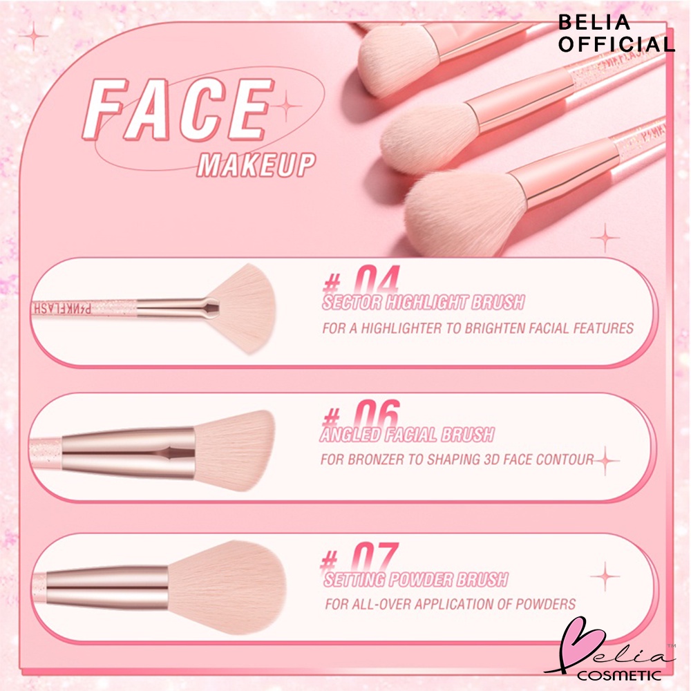 ❤ BELIA ❤ PINKFLASH Make Up Brush Series PF-T04 | Beauty Brush | Makeup Tool | Kuas Make Up | Pink Flash