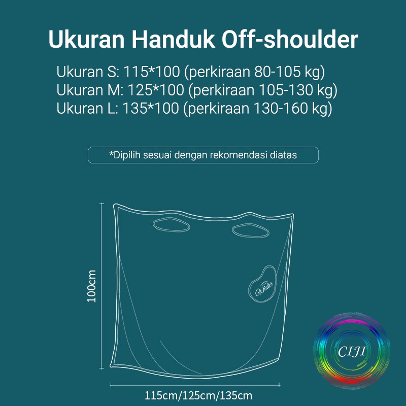 CJBR-D TINO TINO Handuk Mandi Wanita Dewasa Model Off Shoulder Dengan Berbagai Warna