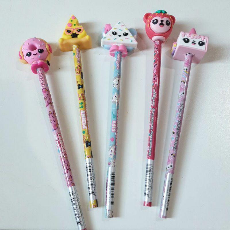 

Pensil Kayu Karakter Smiggle Original Dengan Penghapus Karakter di atas Pensil