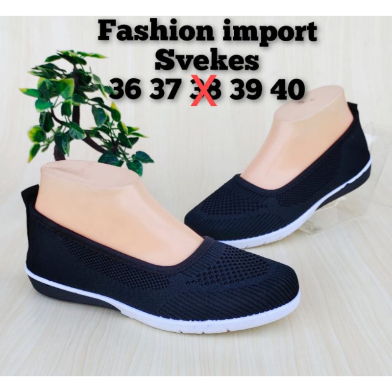 flatshoes rajut import by zara