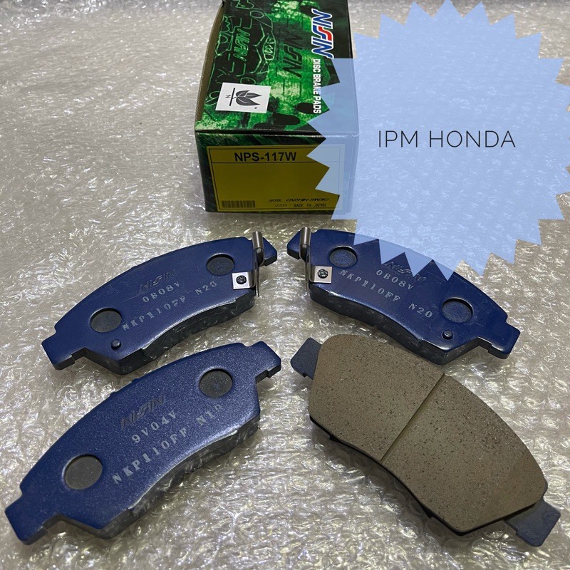 NP0 / NPS 117 Nissin Brake Pad Kampas Rem Depan Honda Freed Jazz Rs GE8 GK5 City GM2 GM6 Mobilio Civic Ferio Es VTIS Century Stream 1700cc