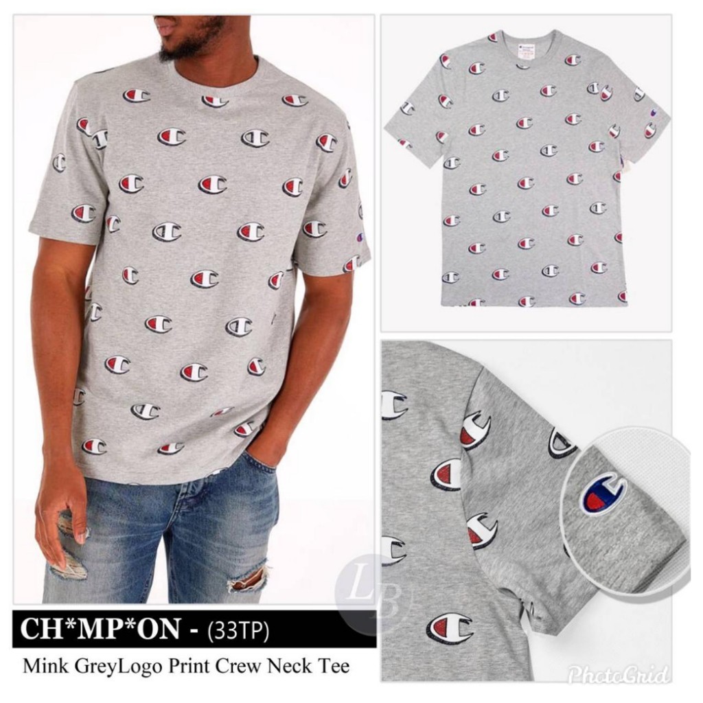 champion tee all over print