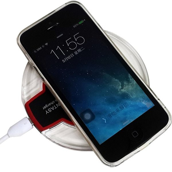 Ibuy Fantasy Wireless Charger Black + Qi Wireless Receiver Lightning For Iphone 5, 5s 5 Se, 6, 6s, 6