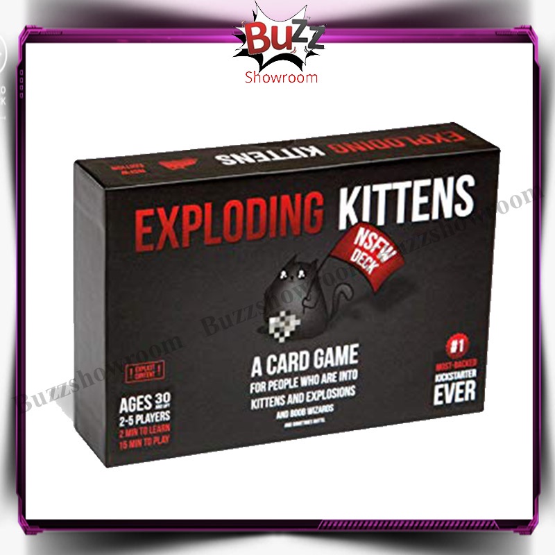 Exploding Kittens NSFW card game board