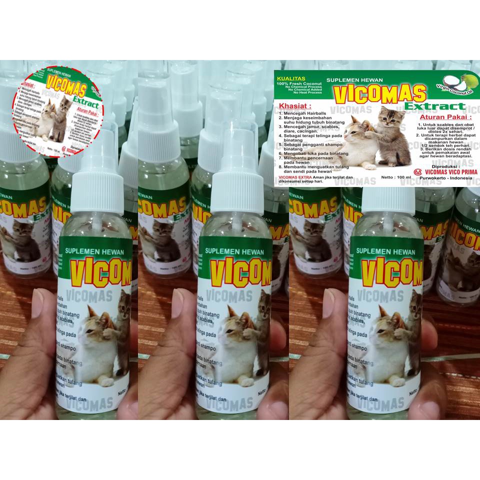 Obat Kucing Keracunan Racun Tikus | Vco Vicomas Extract Spray 100ml