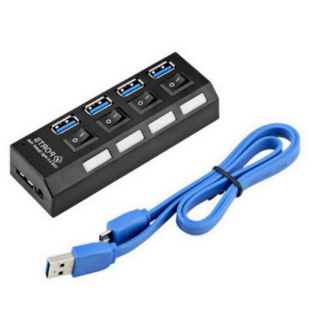 USB HUB 4 PORT USB 3.0 ON OFF HI SPEED / USB HUB VERSI 3.0 / saklar