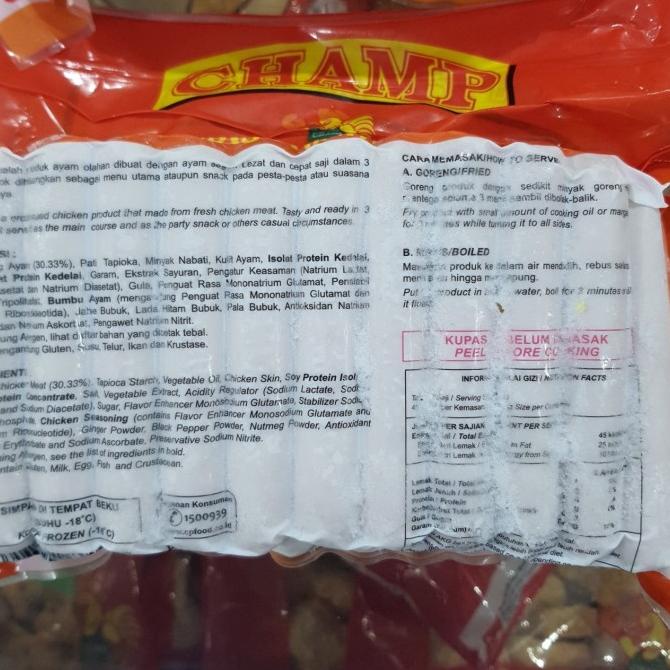 

MAKANAN BEKU / CHAMP SOSIS 1KG NON COD