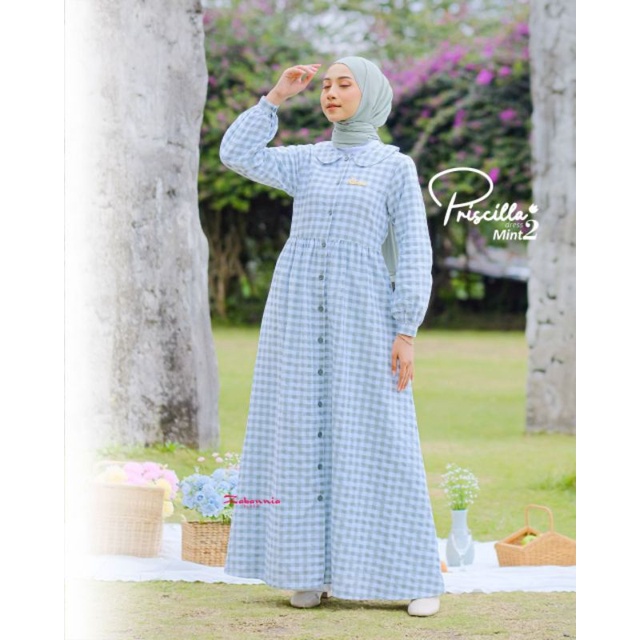 GAMIS PRISCILLA 2 ORIGINAL ZABANNIA SET PASHMINA