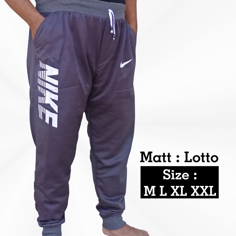 CELANA PANJANG JOGGER SABLON DEWASA CELANA HARIAN PRIA WANITA JUMBO SWEATPANTS TRAINING SIZE M SAMPAI XXL JOGER OLAHRAGA GYM BAHAN LOTTO PREMIUM