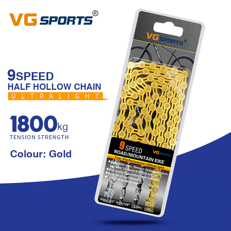 VG Sports Rantai Sepeda Bicycle Chain Half Hollow 9 Speed MRB