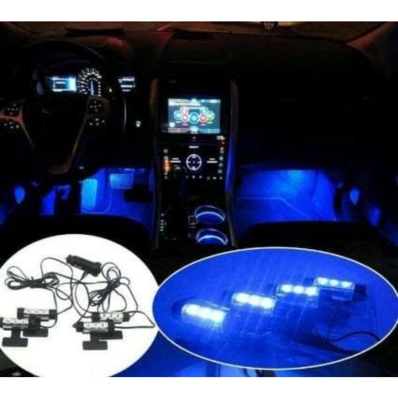 LAMPU LED KOLONG MOBIL 12 TITIK PLUS REMOTE/ATMOSPHERE LAMP PLUS REMOTE DIJAMIN PNP BERKUALITAS