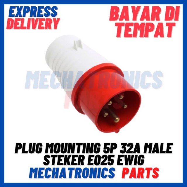 [CON-9025] PLUG MOUNTING 5P 32A MALE STEKER E025 EWIG