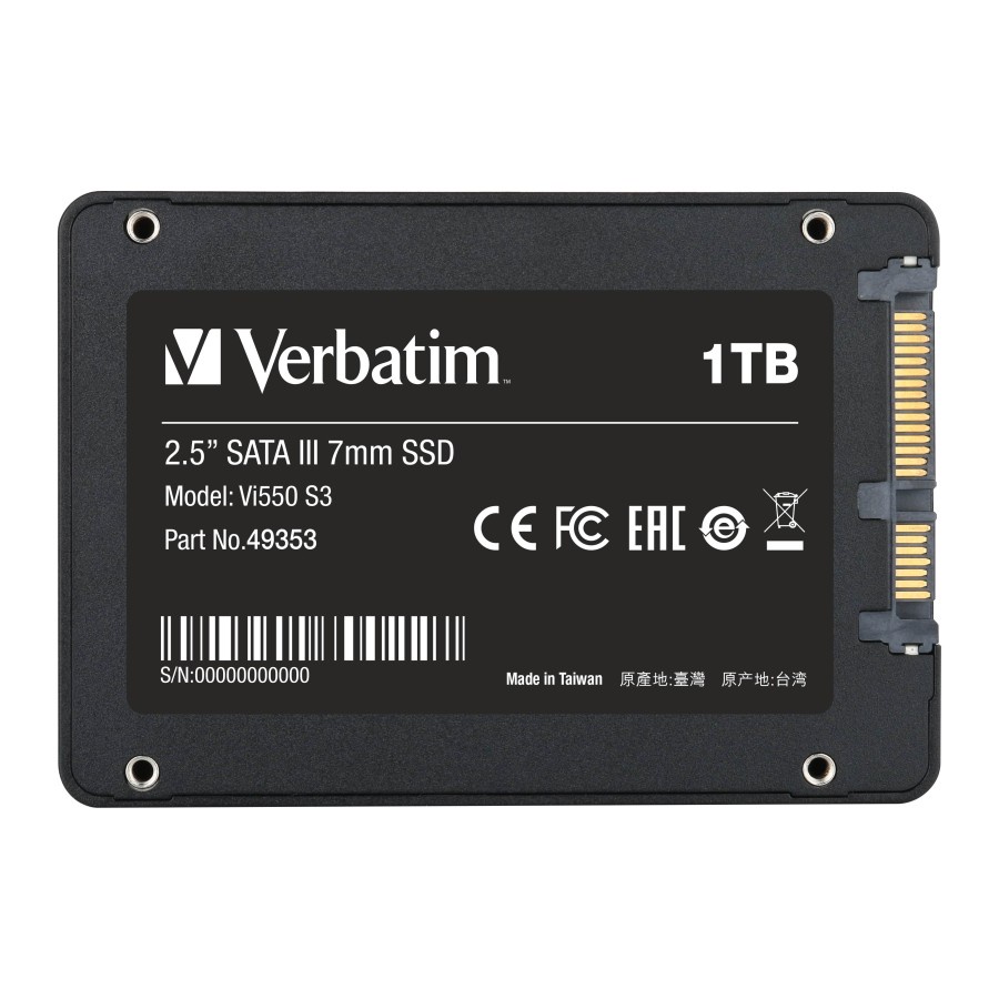 SSD Internal VERBATIM SATA III 1TB Vi500 S3 2.5&quot; - VERBATIM SSD 1TB