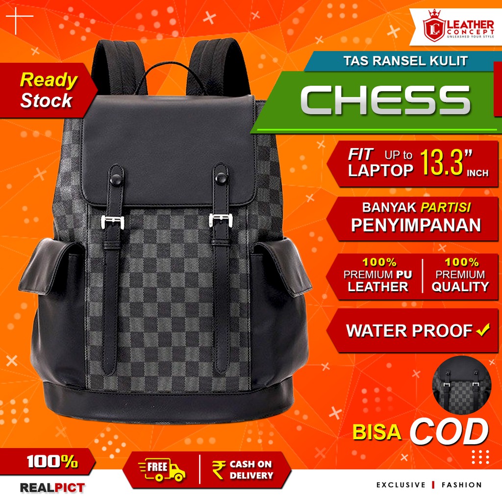 Tas Ransel Pria Kulit Ransel Kulit Pria Backpack Kulit Pria CHESS