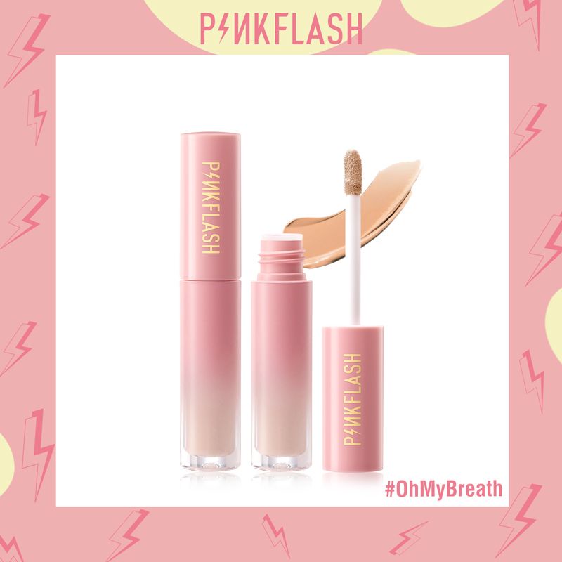 PINKFLASH Liquid Concealer OhMyBreath Breathable Liquid Concealer Tahan Lama Matte 5 Colors PF-F04