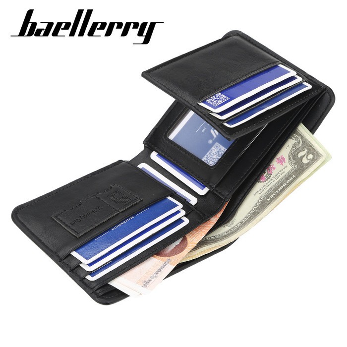 Dompet Pendek Lipat Kulit Pria Baellerry D1308