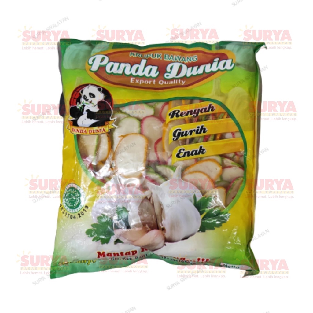 

Kerupuk Bawang Panda Dunia 400 gr #DTS