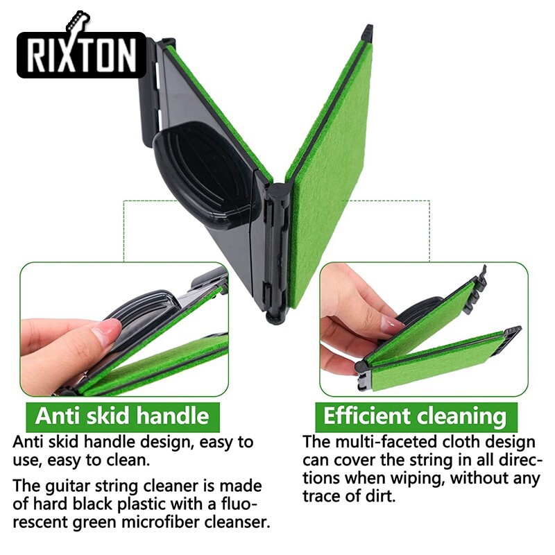 Rixton Electric Bass Strings Gitar String Cleaner Fingerboard Lap Alat Pembersih Pemeliharaan