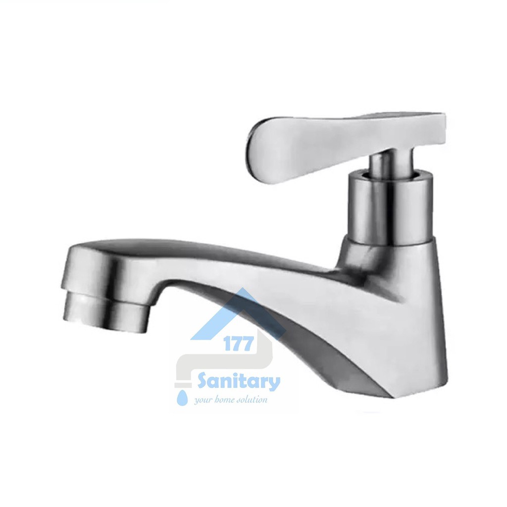 Kran Wastafel Stainless 304 tebal 36- Keran Air Cuci Tangan stenlis sink basin Washtafel faucet stenles