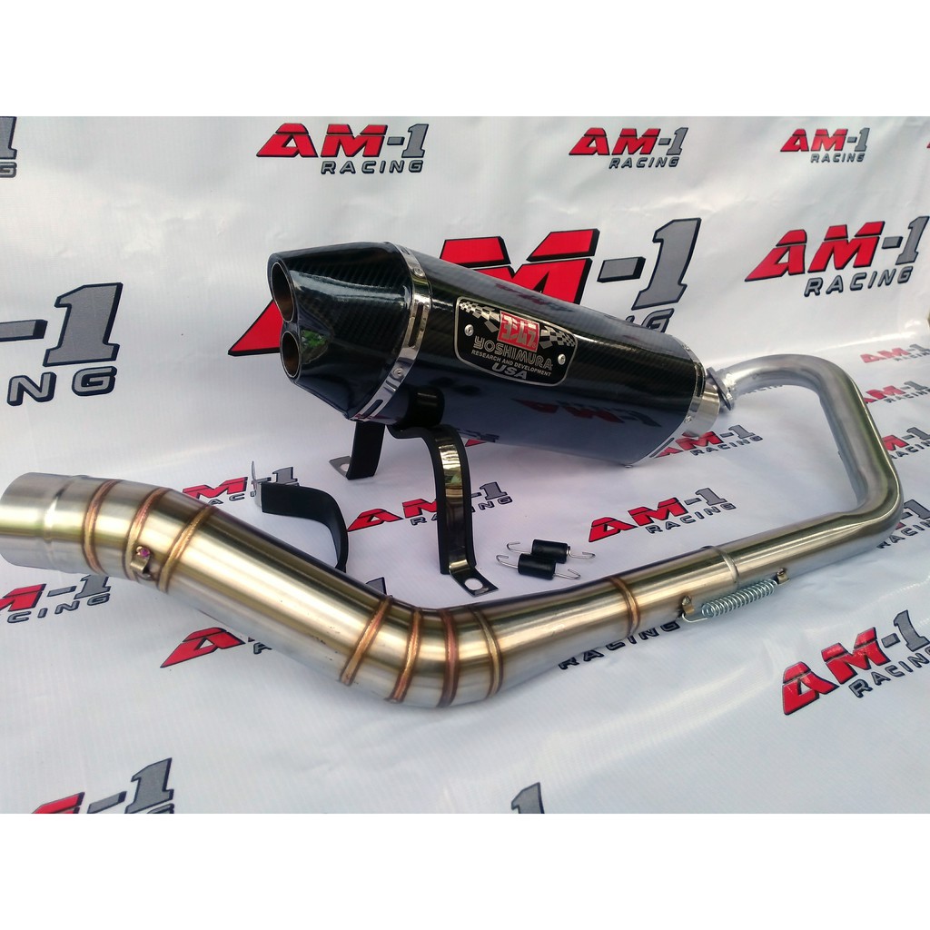 KNALPOT RACING YOSHIMURA R77 LUBANG DOBLE CARBON NEW CBR 150 R CBR150R FACELIFT LOKAL  CBU CBR150