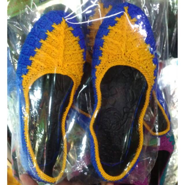 TERMURAH! Sepatu Flat Shoes Full Rajut - Souvenir Unik Khas Jogja - Fashion Wanita Modern