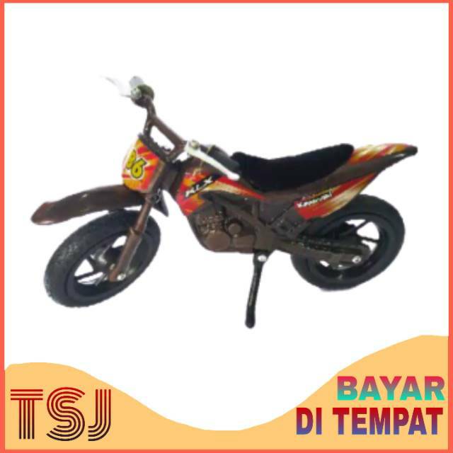 Miniatur Sepeda Motor Balap Trail Bahan Logam