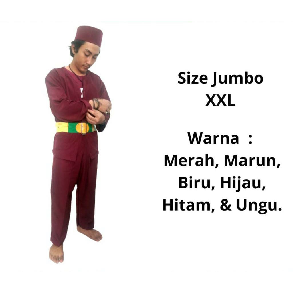 BAJU PANGSI BAJU SILAT BETAWI SETELAN BAJU PANGSI DEWASA LENGKAP PECI DAN SABUK BAJU BETAWI TERMURAH