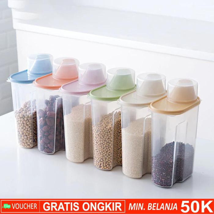 GS8 Biru Toples Wadah Penyimpanan Makanan Food Storage Container 2.5L 1Pcs Otherhouse H1211