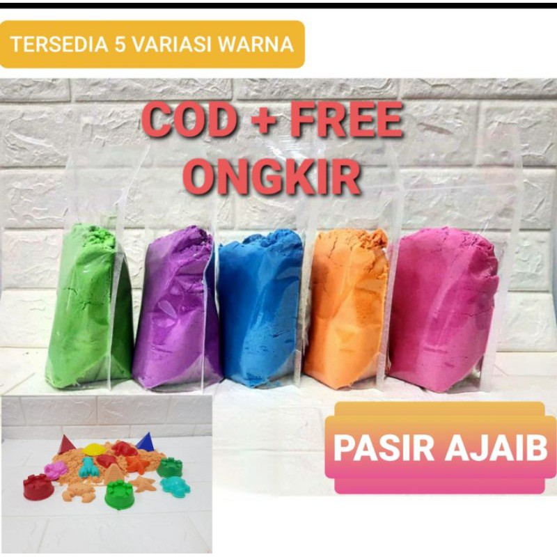 (BISA COD) Mainan Pasir Pasiran REFILL 1KG Pasir Ajaib / Play Sand / 1KG Mainan Anak / Mainan Edukasi