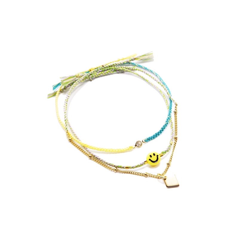 Gelang Tali Gypsy Boho 1 Set Smiley Allside