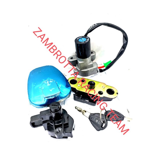 KUNCI KONTAK SET KOMPLIT SUZUKI THUNDER 125 NEW DAN OLD KUNCI KONTAK+KUNCI JOK+TUTUP TANGKI