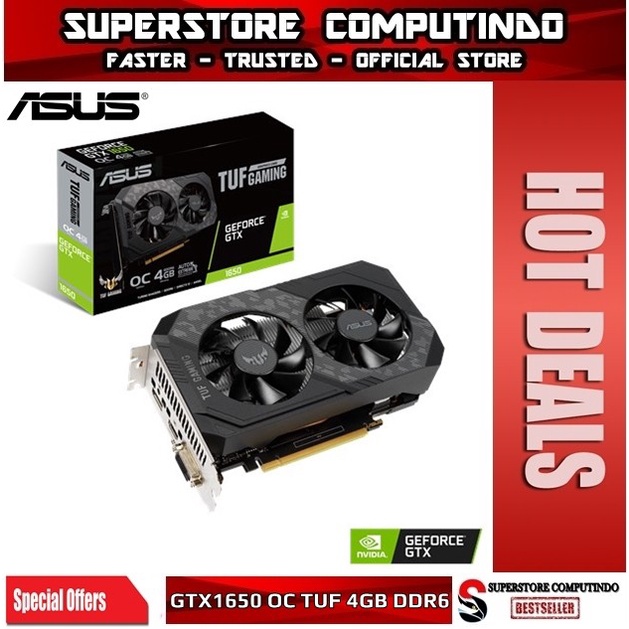 VGA ASUS TUF GAMING GeForce GTX 1650 OC 4GB DDR6