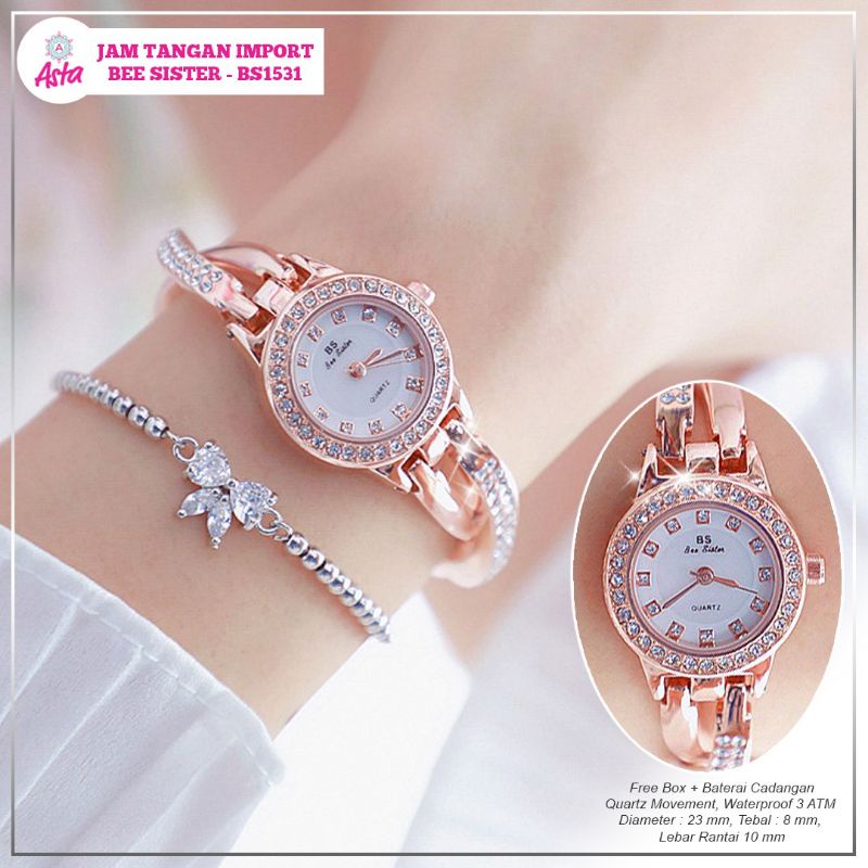 Asta BS1531 | Original | Jam Tangan Wanita Terbaru Kekinian | Jam Tangan Wanita Rantai 10 mm | Jam T