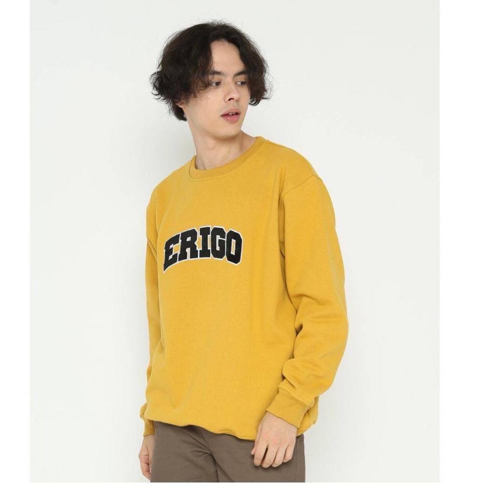 BISA COD SWEATER CREWNECK ERIGO BORDIR FULL TAG TERMURAH UNTUK PRIA DAN WANITA