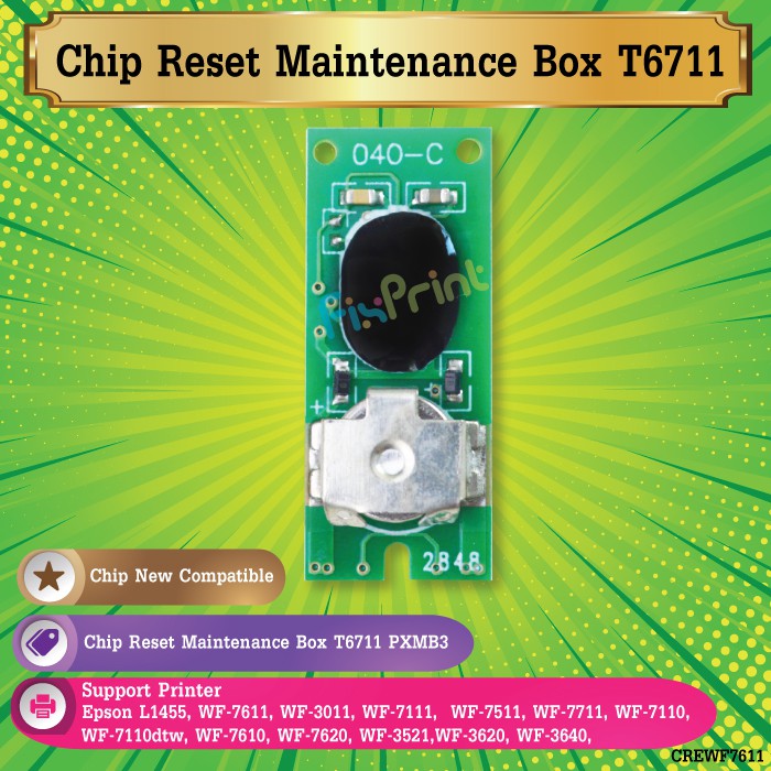 Chip Reset Maintenance Box T6711 PXMB3 Pembangan Tinta L1455 WF7611 WF 7511 WF-7611 WF-7711 WF-7110