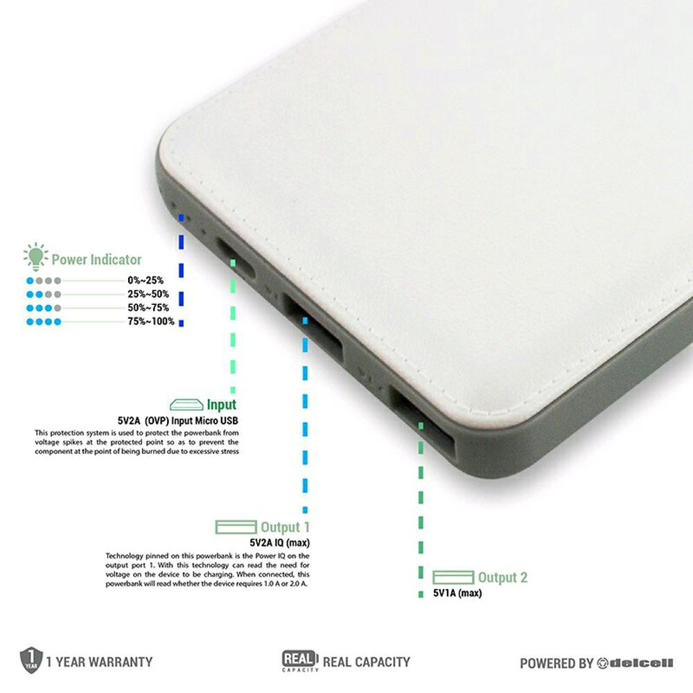 ORIGINAL DELCELL Powerbank Note 10500 mAh PROMO