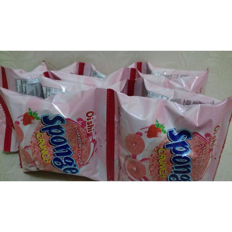 Oishi Sponge Coklat dan stoberi Snack 9gr isi 10 pcs