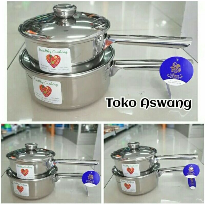 BIMA ORIGINAL Panci Gagang / Saucepan Stainless Steel Series Bima Prima