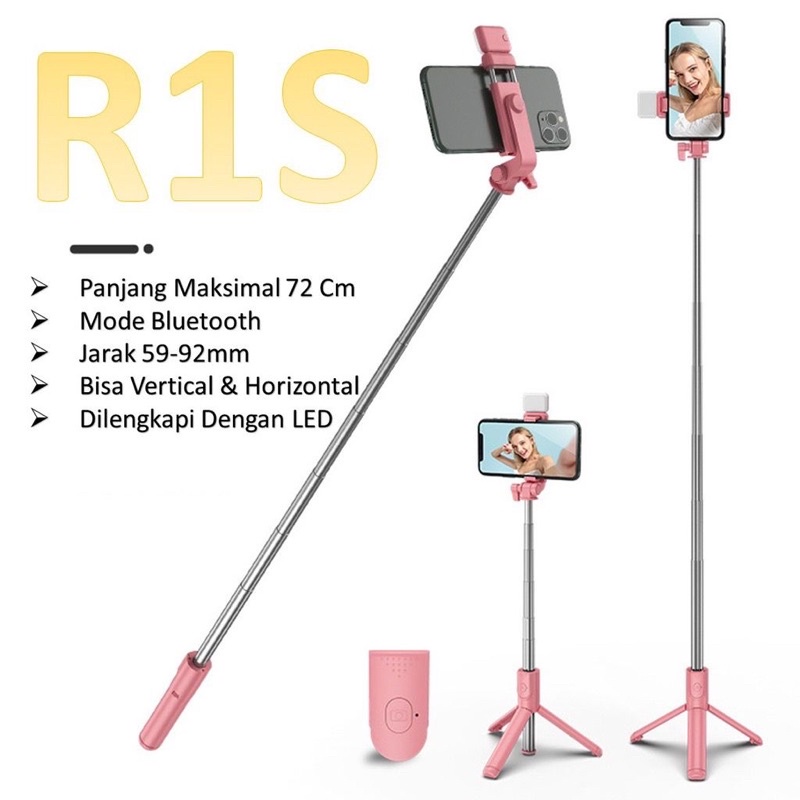 SELFIE STICK TONGSIS WITH BLUETOOTH TRIPOD STANDING IOS ANDOROID