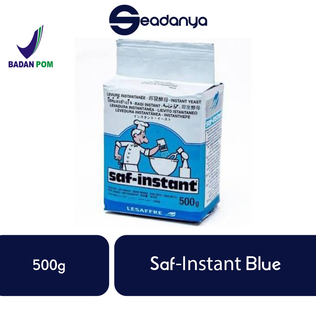 

Saf Instant Blue Dry Yeast Ragi Instan Kering 500 Gram - Pengembang Roti , Kue , Makanan