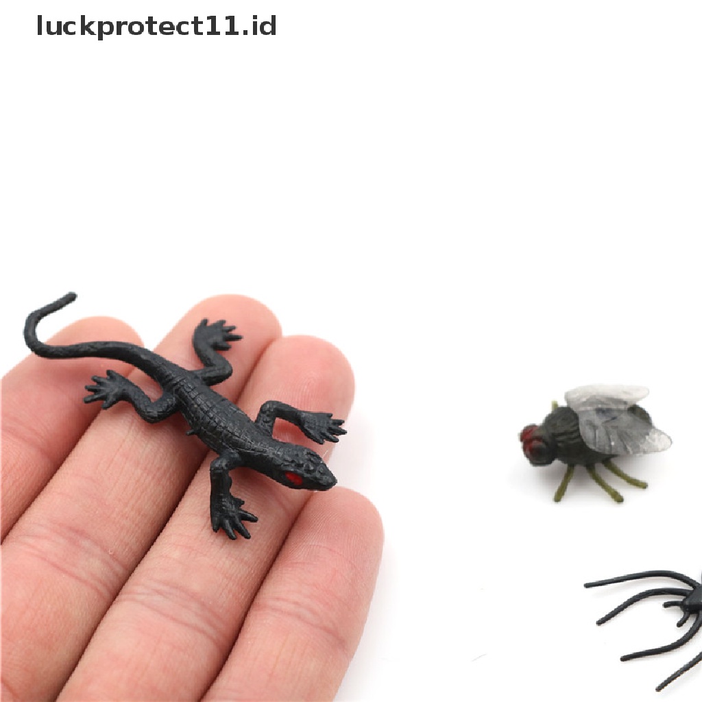 &lt; Luckprotect11. &lt; LuckproteksiId &gt; 44pcs / Set Mainan Miniatur Hewan Reptil / Serangga / Tikus Untuk Anak