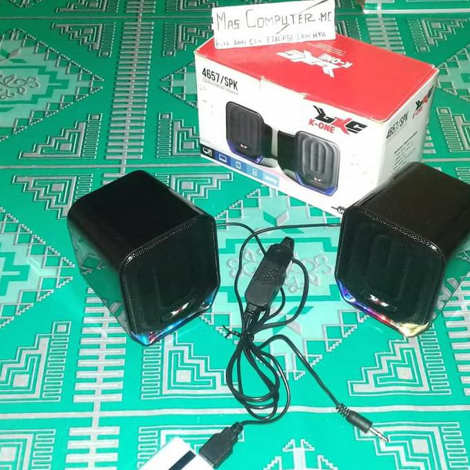 MURAH Speaker K one 4657/SPK multimedia/Speaker K ONE Lighting super bass - Hitam
