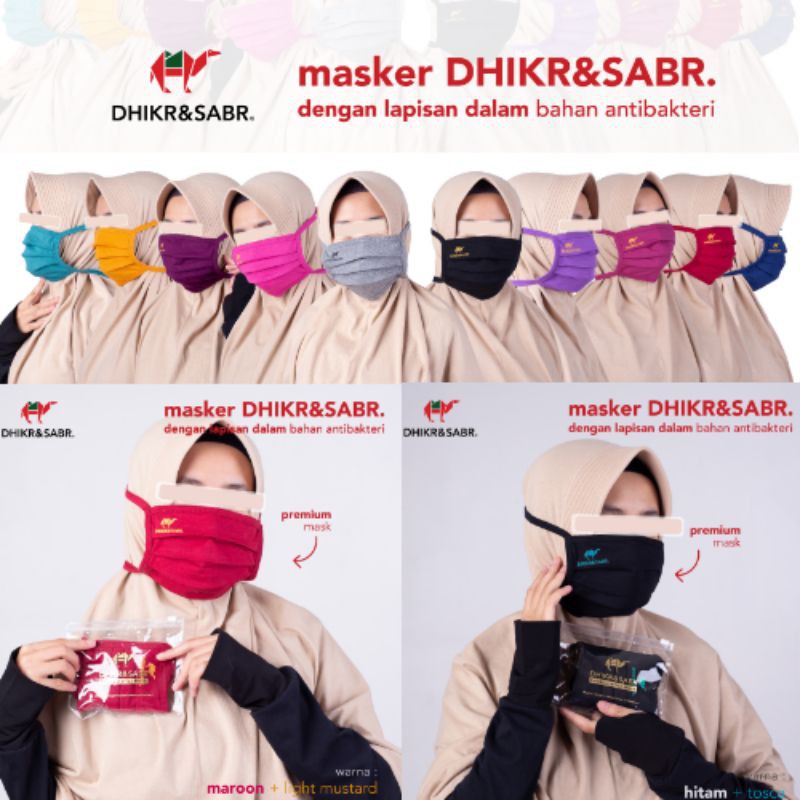 Original Masker Dhikr And Sabr 2 Warna