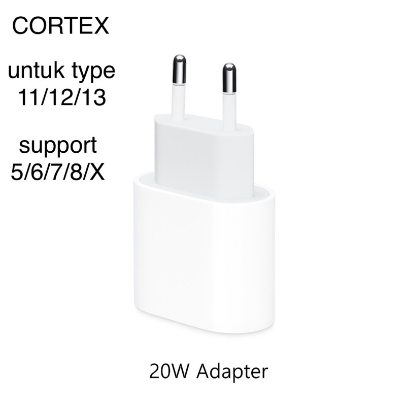 C O R T E X - TYPE- C - Adapter 20W - USB-C - TYPE-C - kabel Charger - PD Fast chargin