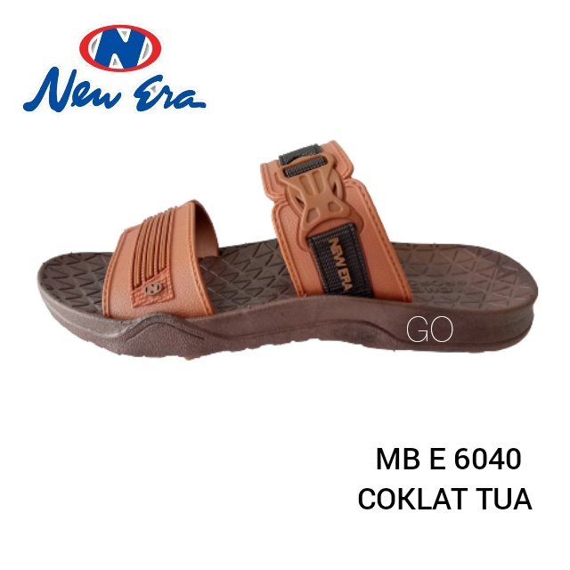 gof NEW ERA MB E 6040 Sandal Casual Pria GESPER Ban Dua Sandal Slop Laki-laki Anti Slip Original Sandal Gunung