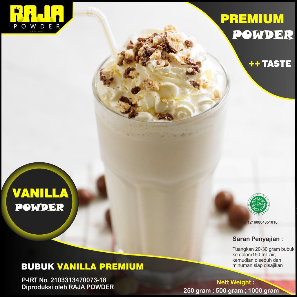 

Bubuk Vanilla Bubuk Minuman Vanilla Powder 500 gram PREMIUM