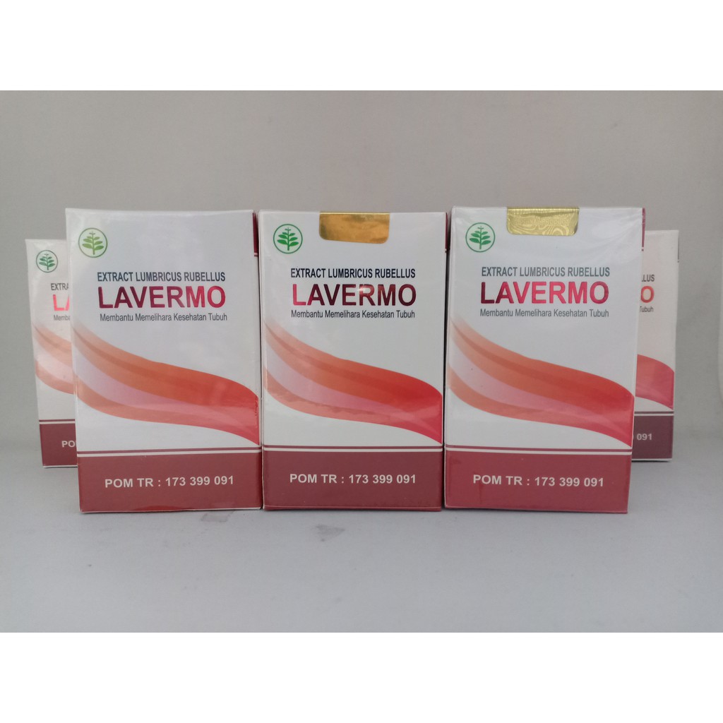 Kapsul Ekstrak Cacing LAVERMO Original BPOM - Extract Lumbricus Rubellus obat cacing