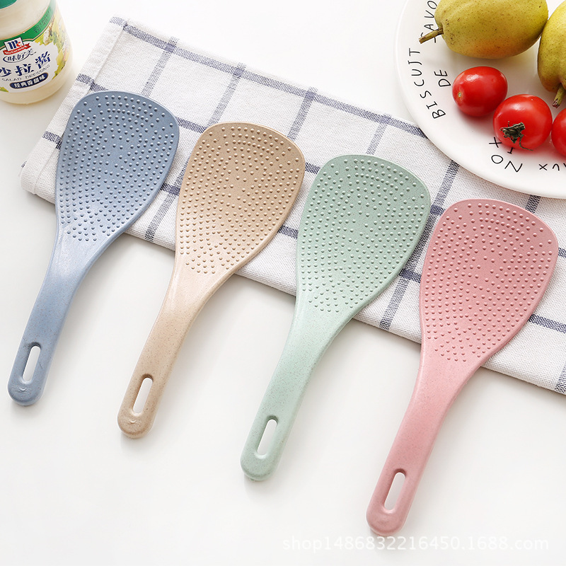 Environmental Wheat Straw  Rice Paddle Scoop / Kitchen  Non-stick Ladle Table Rice Scoop / Kitchen Serving Accessories