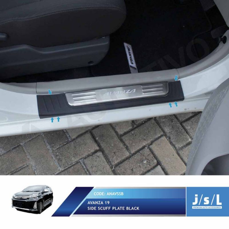 Sillplate Samping Avanza Xenia Veloz 2019 Side Scuff Plate Black