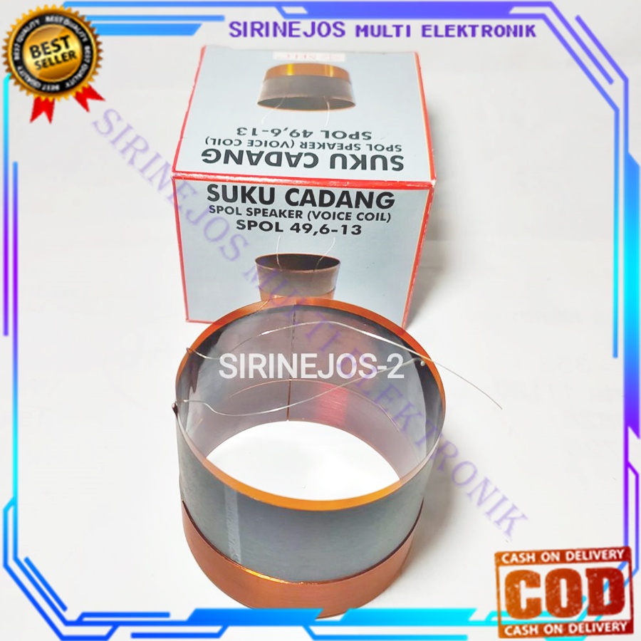 SPUL SPOL SPOOL SPEAKER VOICE COIL 49.6-13 NELC